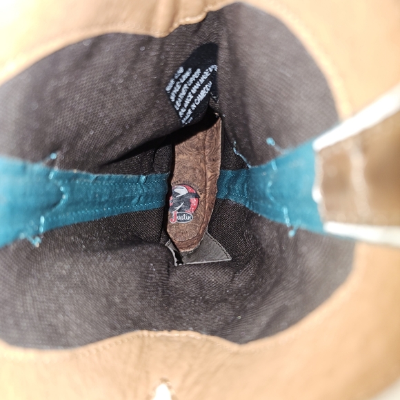 Justin LATTIE WHEAT Womens 6.5B Western Cowboy Boots L2967 Leather Square Toe - Picture 12 of 16